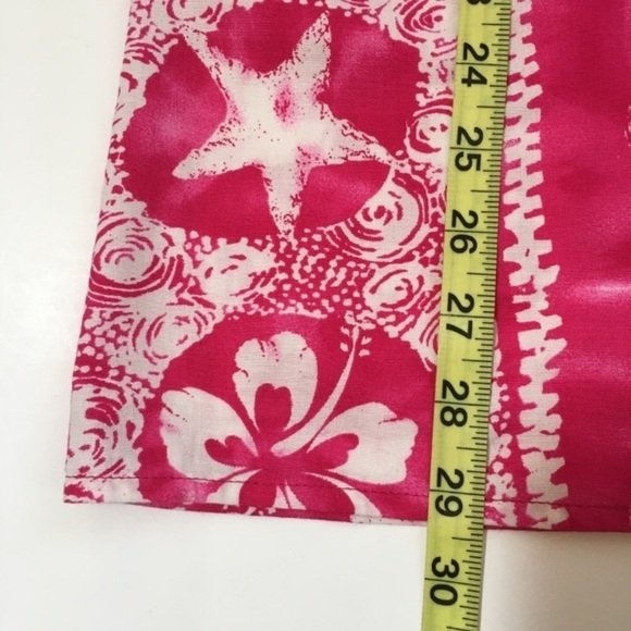 Tiki Palm Hibiscus Print Sundress Pink & White - Picture 10 of 12